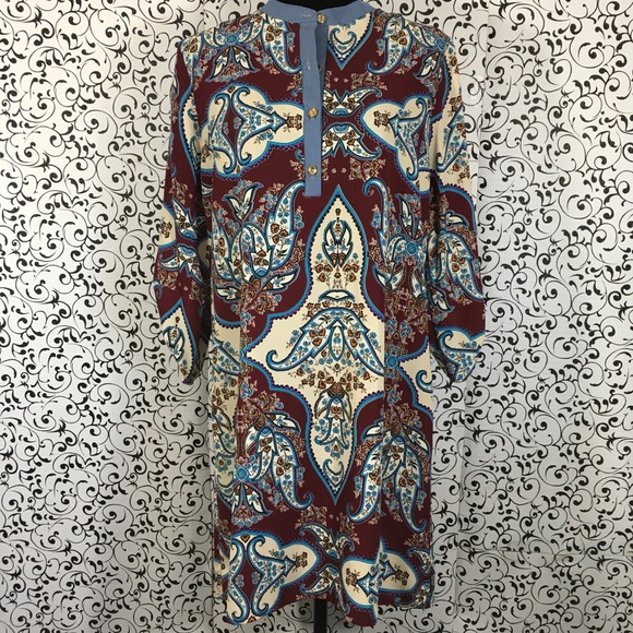 Point Multicolored Shirt Dress - Picture 1 of 7
